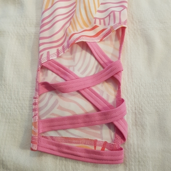 Ideology girls size XL 16 pink zebra stripe leggings - Picture 8 of 9